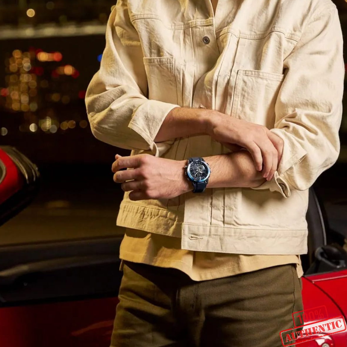 EDIFICE MW-A201D-2025 G27P Blue Watch - Image 3